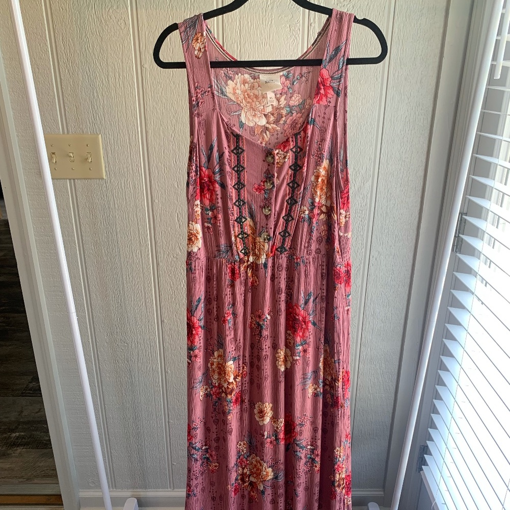 Long floral pink dress, Knox Rose (Target), XL